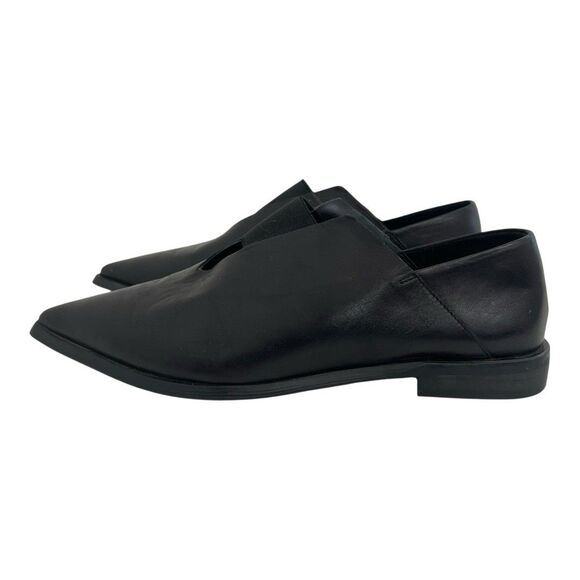 Zara Womens Size 38 Black Pointed Toe Slip On Loafer Business Casual Shoes - Picture 4 of 9